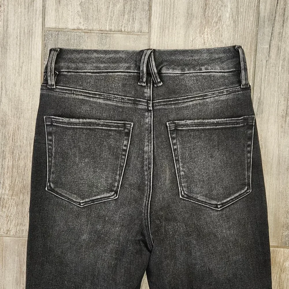 Good American Jeans Womens 4 / 27 Good Waist Crop‎ distressed High Rise Skinny